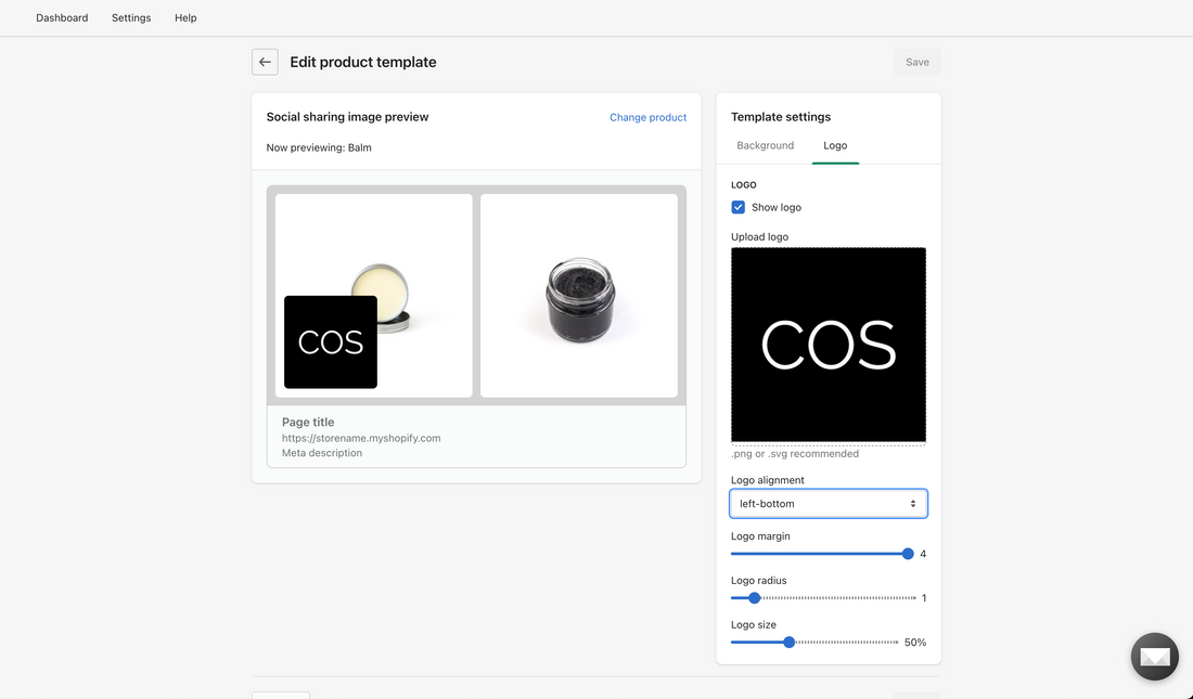Custom social share images on Shopify